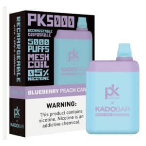 E-cig Disposable-Kado Bar PK5000 - 14ml/stick 5000puffs, Blueberry Peach Candy (5pc/box )