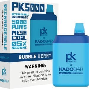 E-cig Disposable-Kado Bar PK5000 - 14ml/stick 5000puffs, Bubble Berry (5pc/box)