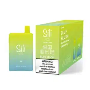 E-cig Disposable-Sili - 16ml/stick 6000puffs, Blue Slush Blue Razz and Green Apple (5pc/box )