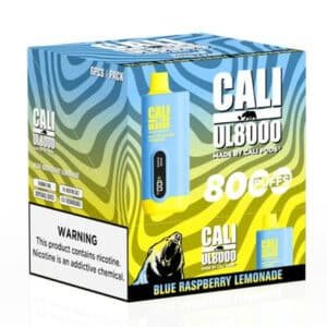 E-cig Disposable-Cali UL8000 - 18ml/stick, 8000puffs, Blue Raspberry Lemonade (6pc/box )