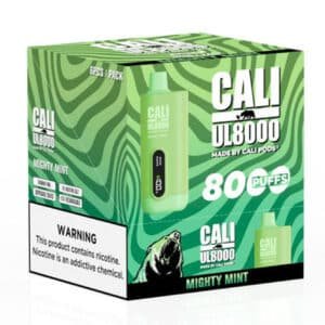 E-cig Disposable-Cali UL8000 - 18ml/stick, 8000puffs, Mighty Mint (6pc/box)