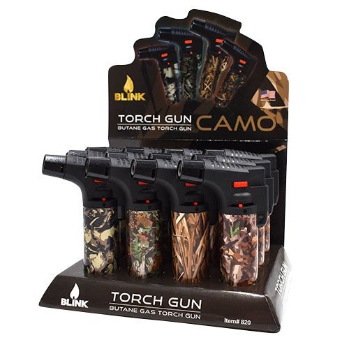 Lighter Display-Blink – 820 Single Flame Torch Gun Camo (12pc/display ...