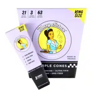 Purple Cones King Size, 3pc/pack, 21packs/box